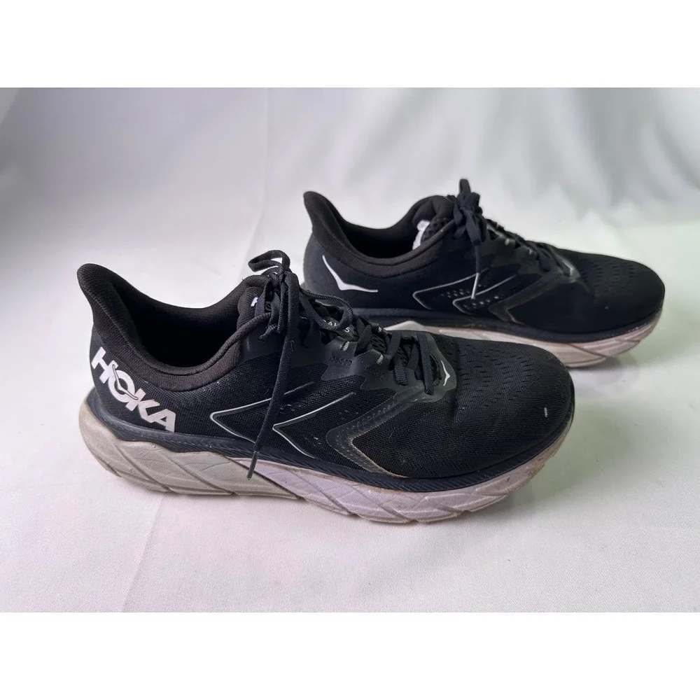 Hoka One One Arahi 5 Black White Men's‎ Size 11 2E Wide Running Shoes Sneakers